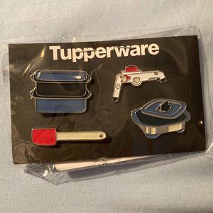 NEW Tupperware metal 2020 awards pins set Brooches containers NIP